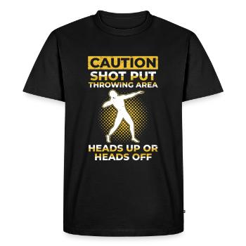 Shot put area Athletics funnier - Men's Premium Organic T-Shirt - black - Front - Nico (187cm)
