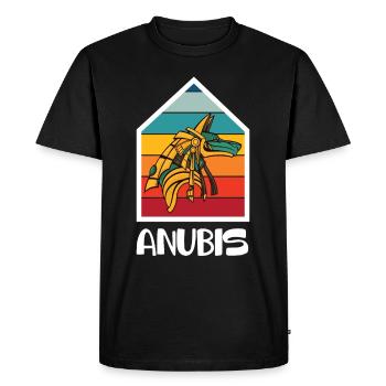 Anubis égyptologie Dieu des morts Egypte Pharaon S - T-shirt Premium bio Homme - noir - Devant - Nico (187cm)