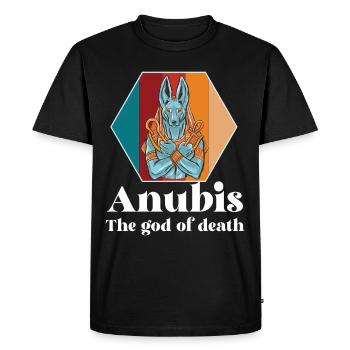 Egypte Retro Anubis Egyptologie Dieu des Morts Ph - T-shirt Premium bio Homme - noir - Devant - Nico (187cm)