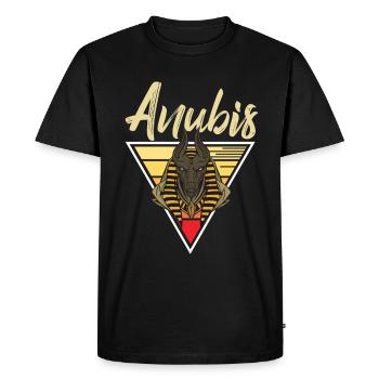 Anubis Pharaon Egyptologie Dieu des morts Egypte S - T-shirt Premium bio Homme - noir - Devant - Nico (187cm)
