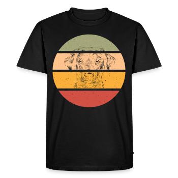 Vêtements rétro pour Labrador Lab - T-shirt Premium bio Homme - noir - Devant - Nico (187cm)