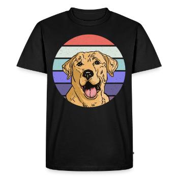 Vêtements rétro pour Lab Labrador - T-shirt Premium bio Homme - noir - Devant - Nico (187cm)