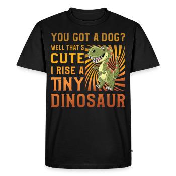 Drôle de dinosaure - T-shirt Premium bio Homme - noir - Devant - Nico (187cm)