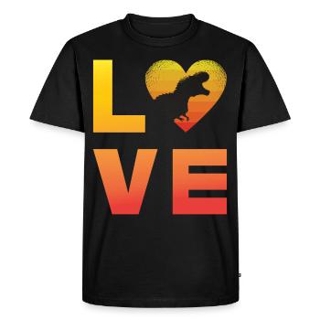 L’amour des dinosaures - T-shirt Premium bio Homme - noir - Devant - Nico (187cm)