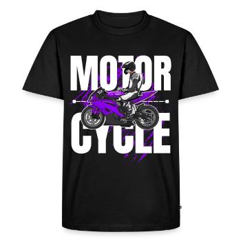 Moto Lifestyle / Moto / Moto motard - T-shirt Premium bio Homme - noir - Devant - Nico (187cm)