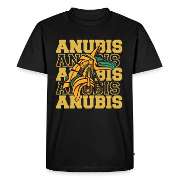 Anubis Egypte ancienne Dieu des morts Pharaon Egypto - T-shirt Premium bio Homme - noir - Devant - Nico (187cm)