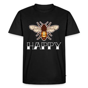 Happy Bee Honey Queen Bee Beekeeper Honey Bee - Men's Premium Organic T-Shirt - black - Front - Nico (187cm)