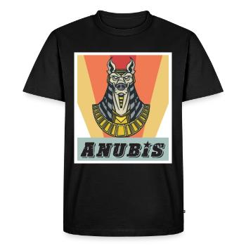 Anubis égyptologie Dieu des morts égyptien Phar - T-shirt Premium bio Homme - noir - Devant - Nico (187cm)