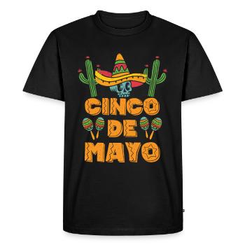 Cinco de Mayo Sombrero Cactus Skull Souven mexicain - T-shirt Premium bio Homme - noir - Devant - Nico (187cm)