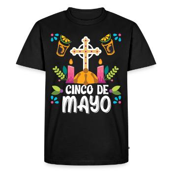 Cinco de Mayo Mexique Fête nationale Cuisine mexicaine - T-shirt Premium bio Homme - noir - Devant - Nico (187cm)