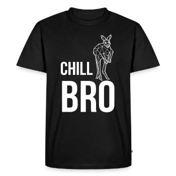 Kangaroo Chill Bro Australia Marsupials Funny - Men's Premium Organic T-Shirt - black - Front - Nico (187cm)