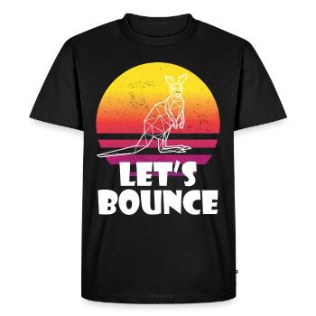 Houblon comme les kangourous Australie Marsupiaux Lus - T-shirt Premium bio Homme - noir - Devant - Nico (187cm)