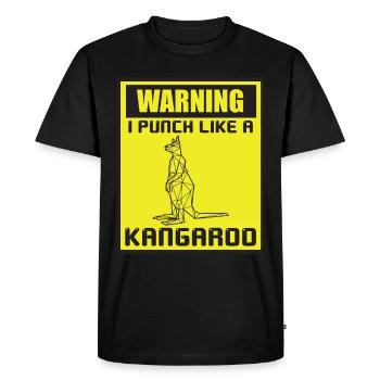 Kangaroo Punch Australia Marsupials Funny Kän - Men's Premium Organic T-Shirt - black - Front - Nico (187cm)