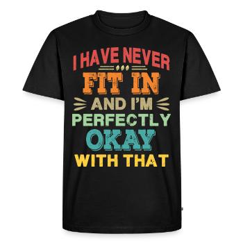 Je ne me suis jamais intégré - Rétro - T-shirt Premium bio Homme - noir - Devant - Nico (187cm)