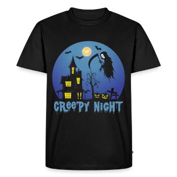 Faucheuse Creepy Night Angel of Death Hello - T-shirt Premium bio Homme - noir - Devant - Nico (187cm)