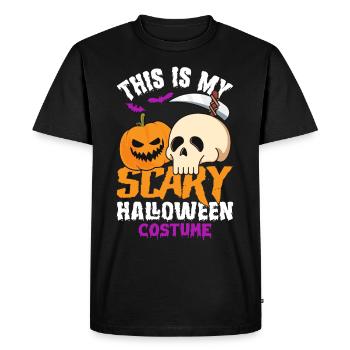 Grim Reaper Skull Pumpkin Angel of Death Hallowee - T-shirt Premium bio Homme - noir - Devant - Nico (187cm)