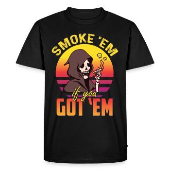 Merry Grim Reaper Angel of Death Sense Hallowee - T-shirt Premium bio Homme - noir - Devant - Nico (187cm)