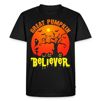 Cauchemar Citrouille Halloween Party Sorcière - T-shirt Premium bio Homme - noir - Devant - Nico (187cm)
