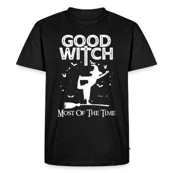 Sorcière Halloween Party Cauchemar Happy Hal - T-shirt Premium bio Homme - noir - Devant - Nico (187cm)