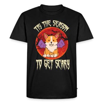 Creepy Corgi Vampire de Halloween Party avec Re - T-shirt Premium bio Homme - noir - Devant - Nico (187cm)