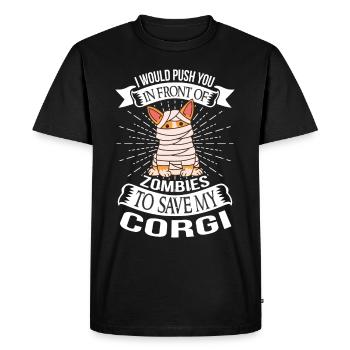 Corgi Halloween Party Mummy Costume Dog Lovers - Men's Premium Organic T-Shirt - black - Front - Nico (187cm)