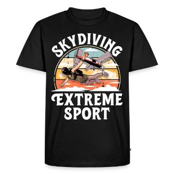 Skydiving Parachuting Parachute - Men's Premium Organic T-Shirt - black - Front - Nico (187cm)