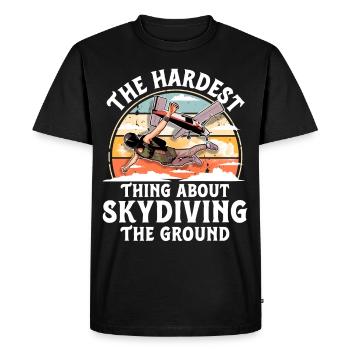 Skydiving Parachuting Parachute - Men's Premium Organic T-Shirt - black - Front - Nico (187cm)