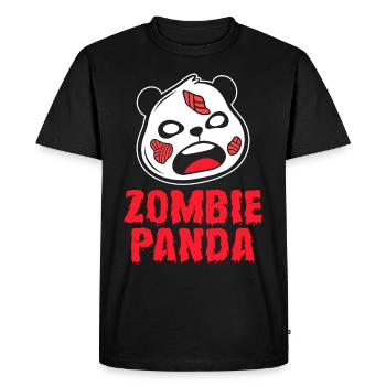 Panda animaux mignons pandas en bambou - T-shirt Premium bio Homme - noir - Devant - Nico (187cm)