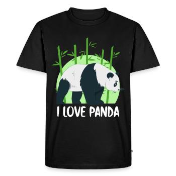 Panda Costume Mignon Pandas Animal Lovers Bambou - T-shirt Premium bio Homme - noir - Devant - Nico (187cm)