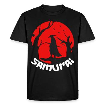 Samouraï Katana Épée Guerrier Asiatique Ninja J - T-shirt Premium bio Homme - noir - Devant - Nico (187cm)