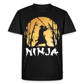 Ninja Warrior Samurai Japonais Katana Sword A - T-shirt Premium bio Homme - noir - Devant - Nico (187cm)