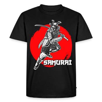 Samurai Japanese Bloodstain Katana Sword Asian W - Men's Premium Organic T-Shirt - black - Front - Nico (187cm)