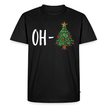 Oh arbre de Noël arbre de Noël arbre de Noël Arbre de Noël - T-shirt Premium bio Homme - noir - Devant - Nico (187cm)