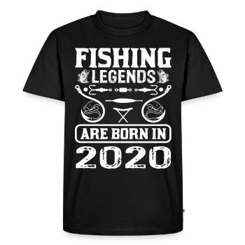 Les légendes de la pêche sont nées en 2020 - T-shirt Premium bio Homme - noir - Devant - Nico (187cm)