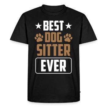 Meilleur gardien de chien jamais assis de chien - T-shirt Premium bio Homme - noir - Devant - Nico (187cm)