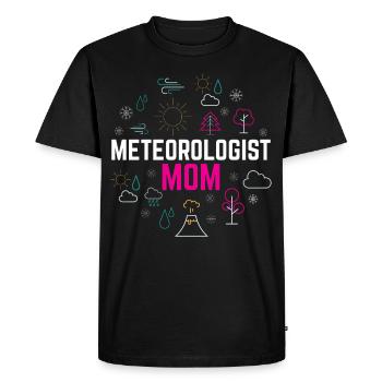 Météorologue Maman Météorologie Profession Météorologue - T-shirt Premium bio Homme - noir - Devant - Nico (187cm)