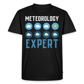 Expert en météorologie Météorologue spécialiste des prévisions météorologiques - T-shirt Premium bio Homme - noir - Devant - Nico (187cm)