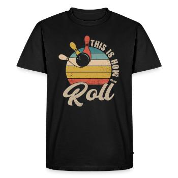 Bowling Bowler Gutter Strike Replacement Needles - Men's Premium Organic T-Shirt - black - Front - Nico (187cm)