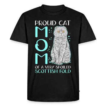 Scottish Fold-eared Cat Mom Cat Gift - Men's Premium Organic T-Shirt - black - Front - Nico (187cm)