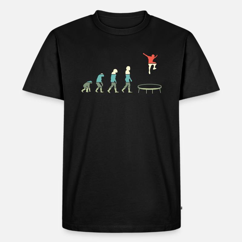 Trampolin Evolution Trampoliner Trampolinist - Männer Premium Bio T-Shirt - Schwarz