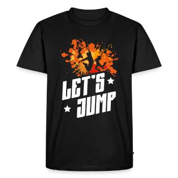 Let’s Jump Trampoline Trampoline Trampoline - T-shirt Premium bio Homme - noir - Devant - Nico (187cm)