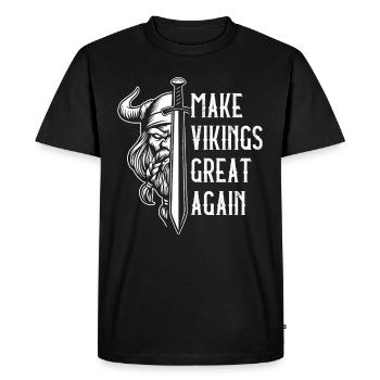 Faites des Vikings un grand Valhalla à nouveau - T-shirt Premium bio Homme - noir - Devant - Nico (187cm)