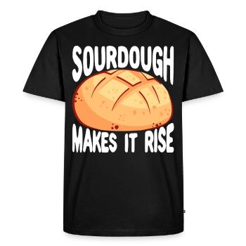 Drôle de boulanger - T-shirt Premium bio Homme - noir - Devant - Nico (187cm)
