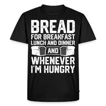 Funny bread baker - Men's Premium Organic T-Shirt - black - Front - Nico (187cm)