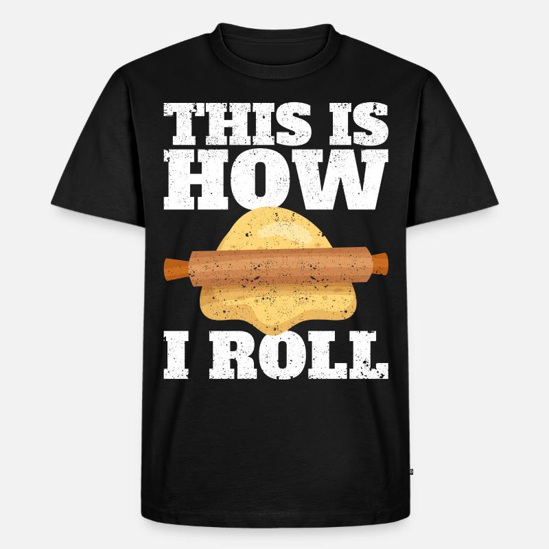 Lustiger Brotbacken-Bäcker - Männer Premium Bio T-Shirt - Schwarz