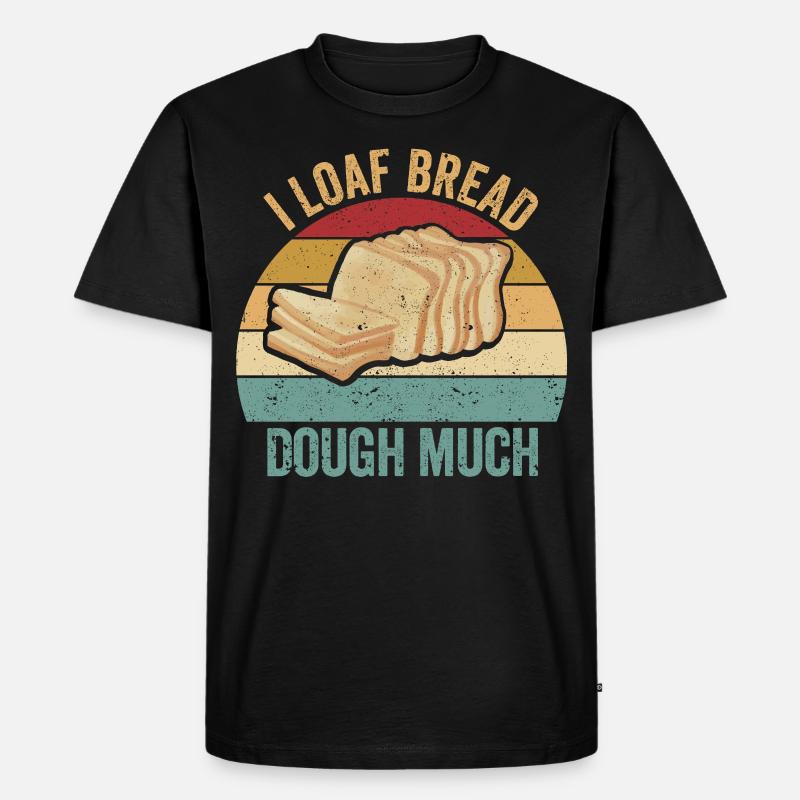 Lustiger Brotbacken-Bäcker - Männer Premium Bio T-Shirt - Schwarz