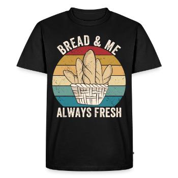 Funny bread baker - Men's Premium Organic T-Shirt - black - Front - Nico (187cm)