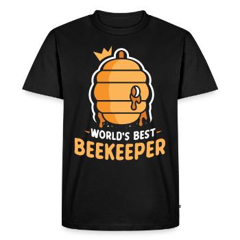 The best beekeeper in the world Beekeeping Beekeepers - Men's Premium Organic T-Shirt - black - Front - Nico (187cm)