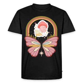 Mignon papillon Motivation Dicton avec Cute Butte - T-shirt Premium bio Homme - noir - Devant - Nico (187cm)