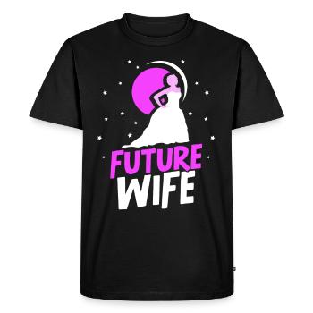 Future Wife Party Wedding Brides Bride - Men's Premium Organic T-Shirt - black - Front - Nico (187cm)